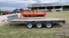 2013 Ifor Williams flatbed trailer Mode 2013 Ifor Williams flatbed trailer Model No. LM14693 Serial No. 5095189 14ft x 6ft6ins tri-axle trailer with headboard and 8ft alloy ramps. One owner from new. - 14