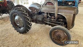 1956 FERGUSON TEF-20 4cyclinder diesel TRACTOR Reg. No. SVT 423 This TEF-20 is presented in unrestored condition with its original 2-piece exhaust. Suppliers' plate from George Thompson Beverley Ltd, comes with buff logbook and V5