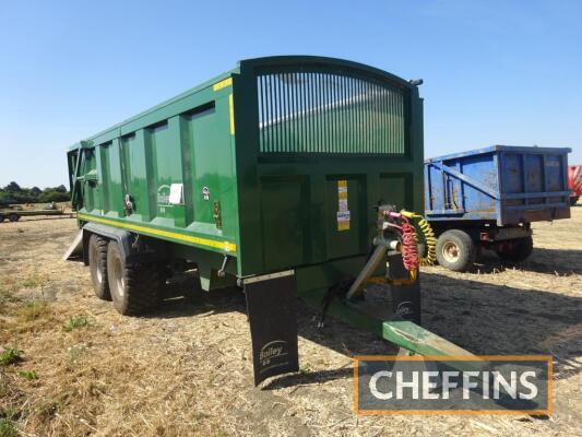 2021 Bailey 16.5tonne tandem axle steel monocoque hydraulic tipping trailer Fitted with sprung drawbar and axles, air brakes, hydraulic tailgate, rear drawbar and services and roll-over sheet on 560/60R22.5 wheels and tyres Serial No. 2234416