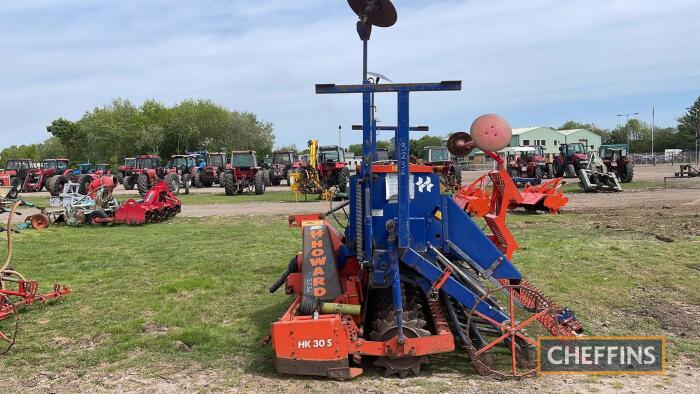 Howard HK 30 3m Power Harrow c/w Nordsten NS3030 drill pre-em markers, control box & manual in office