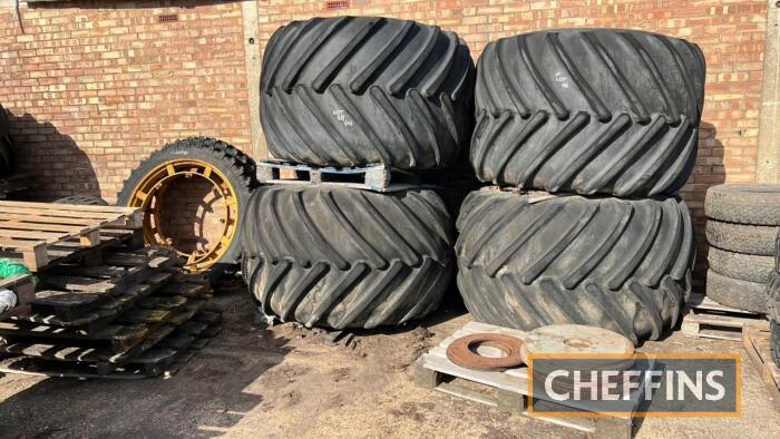 4no. Goodyear Terra-Tire 67x34-25 wheels and tyres with centres