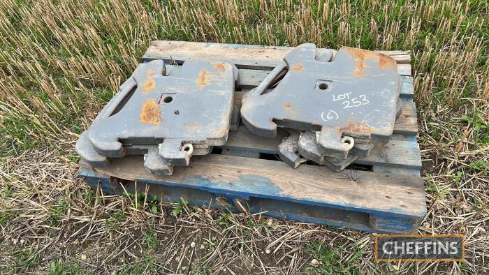 6no. Massey Ferguson Agco 55kg front weights