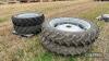 Set 4no. wheels and tyres to fit Massey Ferguson 6713S pr. Kleber 300/95R46 rear and pr. Kleber 320/85R32 front