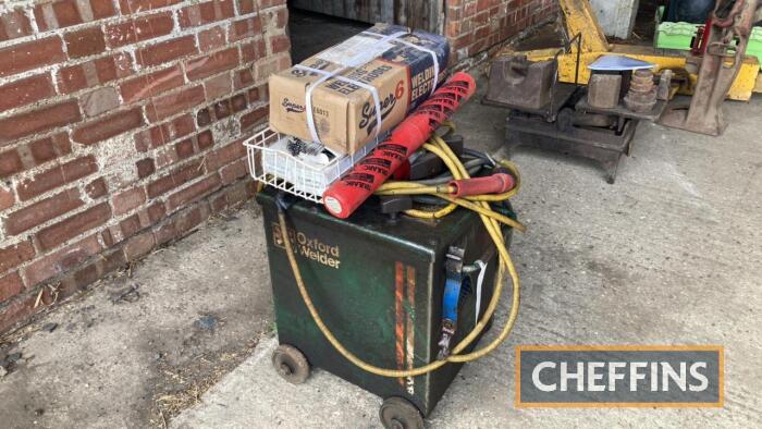 Oxford arc welder t/w welding rods etc