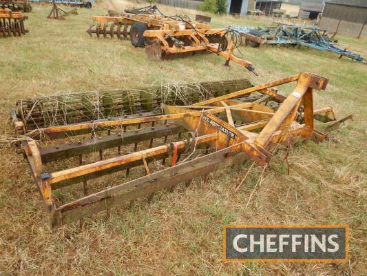 M E D Agriculture Ltd mounted Dutch harrows with crumbler roller, 4m Serial No. 104/84