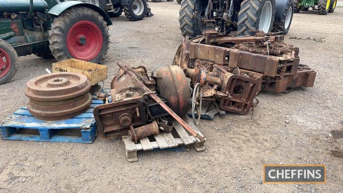 Fordson Diesel Tractor c/w reduction gearbox, Howard Rotapeds for spares or repair