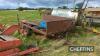 F W Wheatley single axle steel dropside trailer with blue drainage and water pipe Serial No. CD12