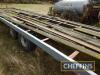 Tandem axle flatbed trailer on 11.5/80-15.3 wheels and tyres (no floor), c.28ft - 5