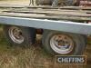 Tandem axle flatbed trailer on 11.5/80-15.3 wheels and tyres (no floor), c.28ft - 7