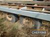 Tandem axle flatbed trailer on 11.5/80-15.3 wheels and tyres (no floor), c.28ft - 8