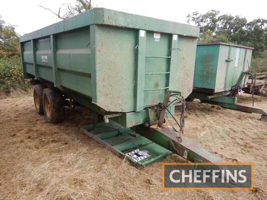 1995 Richard Western 14tonne tandem axle steel monocoque trailer with manual tailgate (not fitted) and sprung drawbar on 385/65R22.5 wheels and tyres Serial No. 1489