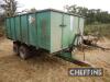 1981 Brian Legg 8tonne tandem axle steel trailer with manual tailgate on 11.5/80-15.3 wheels and tyres Serial No. 1489