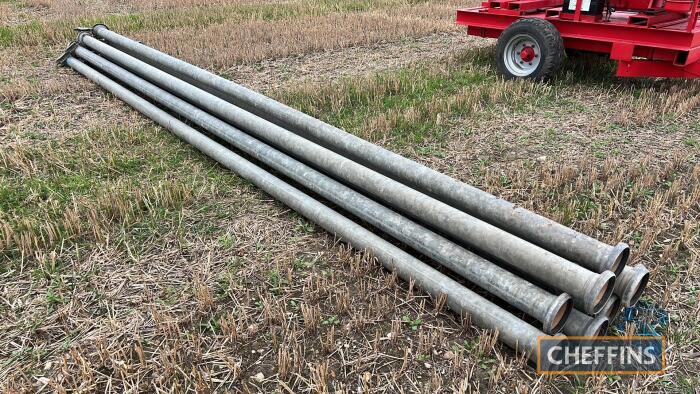 10no. Bauer 4.25ins x 6m irrigation pipes