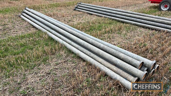 10no. Bauer 4.25ins x 6m irrigation pipes