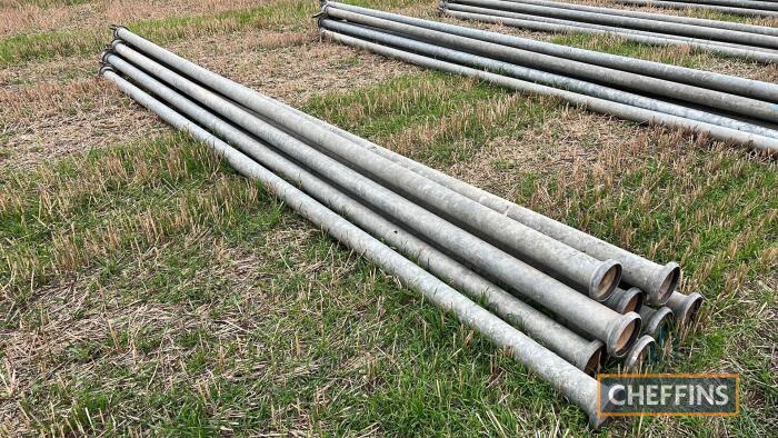 10no. Bauer 4.25ins x 6m irrigation pipes