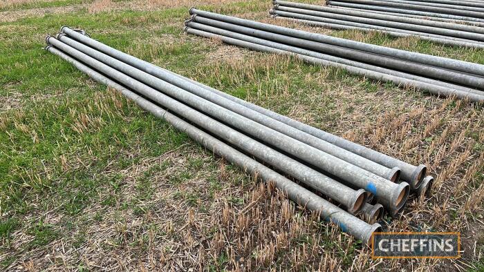 10no. Bauer 4.25ins x 6m irrigation pipes