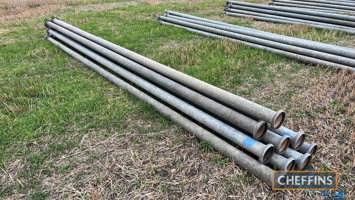 10no. Bauer 4.25ins x 6m irrigation pipes