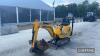 JCB 8010 Rubber Tracked Mini Digger c/w canopy Ser. No. JCB08010T01007292