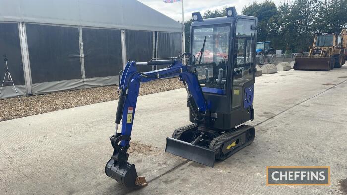 2022 Excavex HT10 Excavator c/w full cab, servo controls, piped, blade, quick hitch, CE stamped, yellow tool box in office Ser. No. HT2022653