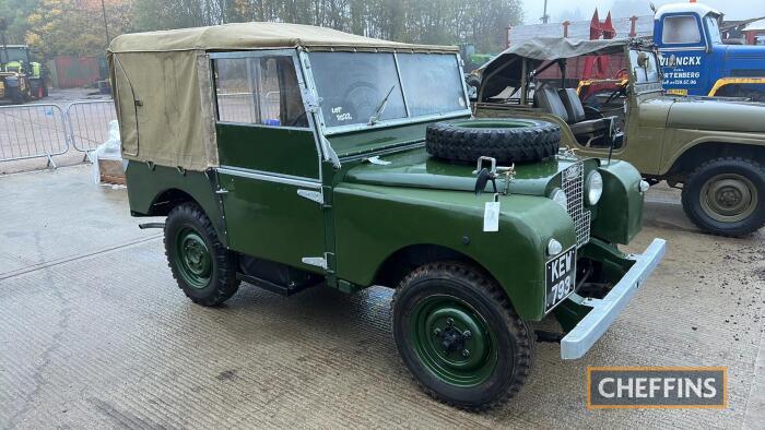 1952 Land-Rover 80ins Series 1 Reg. No. KEW 793 Chassis No. 26103617 This soft top Series 1 is a 2 owner from new vehicle and in the current ownership has benefitted from having the original petrol engine and gearbox rebuilt along with various new parts i