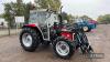 1996 MASSEY FERGUSON 372 diesel 4wd TRACTOR Fitted with low profile cab, Trima Professional parallel lift loader and joystick control c/w work lights, beacon and rear wiper. Showing 1,933 hours