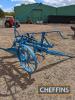 Single furrow trailed plough, painted blue Ex-Roger Dowdeswell Collection