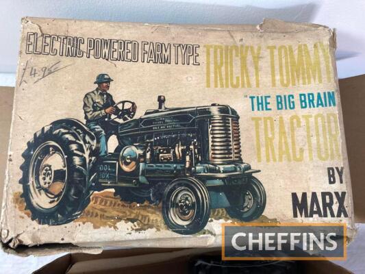 Tricky Tommy Tractor by Marx, electric powered, complete with box, appears as new and unused