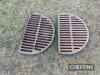 2no. cast iron fire grates