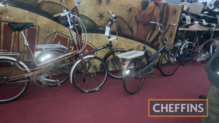 Raleigh 20ins wheel bicycles, two shopper and one Twenty models