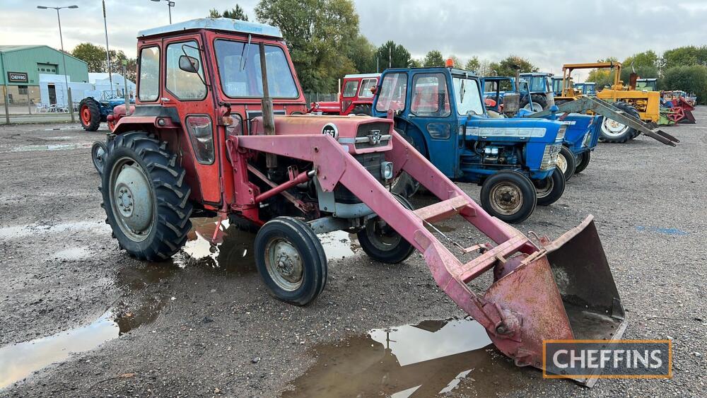 1969 MASSEY FERGUSON 165 Multi-Power 4cylinder diesel TRACTOR Reg. No. HKX  288G Serial No. 567845 Fitted with Sekura cab and front loader with bucket  Vintage sale - Sale 5 - Vintage &