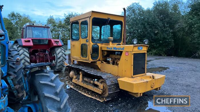 TRACK MARSHALL 120 6cylinder diesel crawler TRACTOR Reported to be in original condition with good tracks. The Track Marshall has a 2-door cab, rear linkage, PTO, work lights and front weight fitted