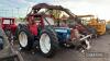 1975 COUNTY 654 4cylinder diesel TRACTOR Reg. No. HTH 483N Serial No. 948889 Fitted with a hydraulic timber grab and crane, mounted rear winch and single assistor ram