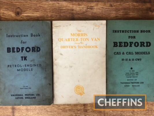 3no. Bedford and Morris lorry and van handbooks