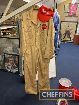 Enjoy Coca-Cola, a street vendors boiler suit (size 40) and cap