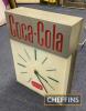 Coca-Cola, an illuminated electric wall clock, 14x11ins