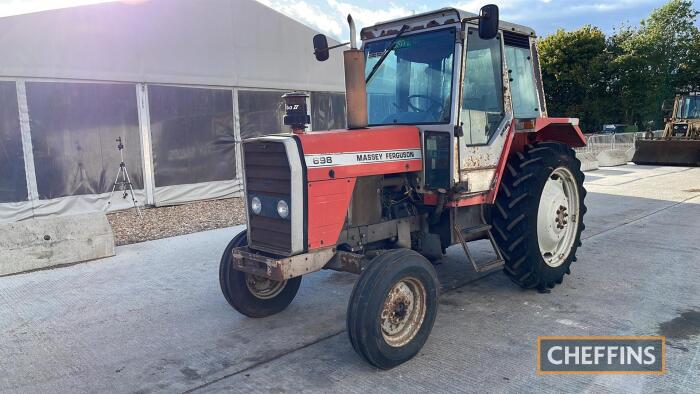 Massey Ferguson 698 Tractor c/w registration documents in office Reg. No. A549 UFW Ser. No. K238022