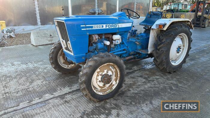 1977 Ford 3600 4wd Diesel Tractor c/w power steering, 12.4x28 & 7.50x20 tyres Hours: approx 2700 Ser. No. A332467 Engine No. C218327