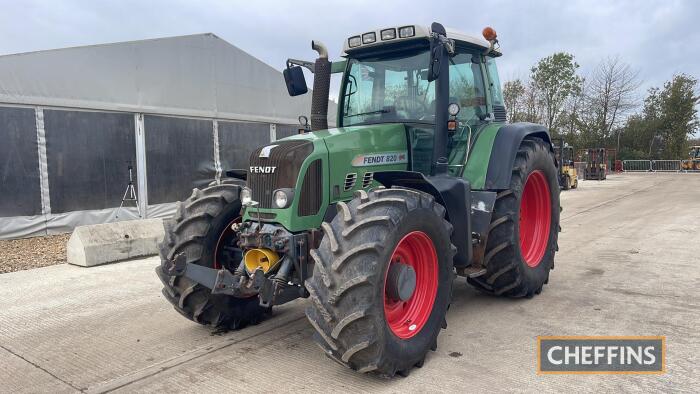 Fendt 820 Tractor Hours: approx 10,750 Reg. No. SV07 HAX