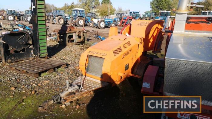 2010 Jenson A530 Woodchipper c/w high speed axles, Kubota engine, road lighting, kit key start