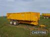 2008 Easterby ET14 14tonne tandem axle steel monocoque trailer with sprung axles and drawbar and hydraulic tailgate on 385/65R22.5 wheels and tyres Serial No. 4321