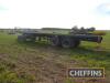 Tandem axle flatbed trailer with 5th wheel on 385/65R22.5 wheels and tyres - 5