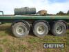 Hancock triple axle flatbed trailer on 385/65R22.5 wheels and tyres - 9