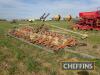 Stanhay 12-row mounted sugar beet drill, fitted with bout markers and on single axle flatbed transport trailer