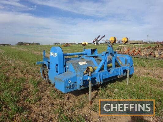 2014 Standen FM2 2-row front mounted potato haulm topper, fitted with front adjustable depth wheels and cross conveyor Serial No. FT2.708