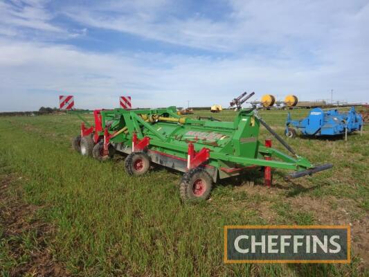 2019 Baselier 8LKB610 mounted 3-bed rigid potato haulm topper, fitted with end tow kit, hydraulic transport wheels, bed flails with centre plate deflectors Serial No. 22381