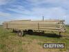 c.110no. 5ins x 8.5mm irrigation pipes on single axle pipe trailer - 8