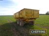 ECE 14tonne tandem axle steel monocoque trailer with sprung axles and hydraulic tailgate on 385/65R22.5 wheels and tyres Serial No. 00080 - 5