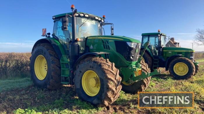 2019 JOHN DEERE 6195R DirectDrive Premium Edition 4wd 50kph TRACTOR Fitted with front linkage and PTO, front and cab suspension on Mitas SFT 800/70R38 rear and 600/70R28 front wheels and tyres Reg. No. AP19 ZXZ Serial No. IL06195RCKU939707 HoursL 2,360 FD