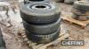 3no. 11x22.5 Wheels & Tyres - 3