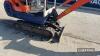 Kubota 1.5ton Mini Digger aux piped, red key available Hours: approx 3829 Ser. No. 78634 - 5